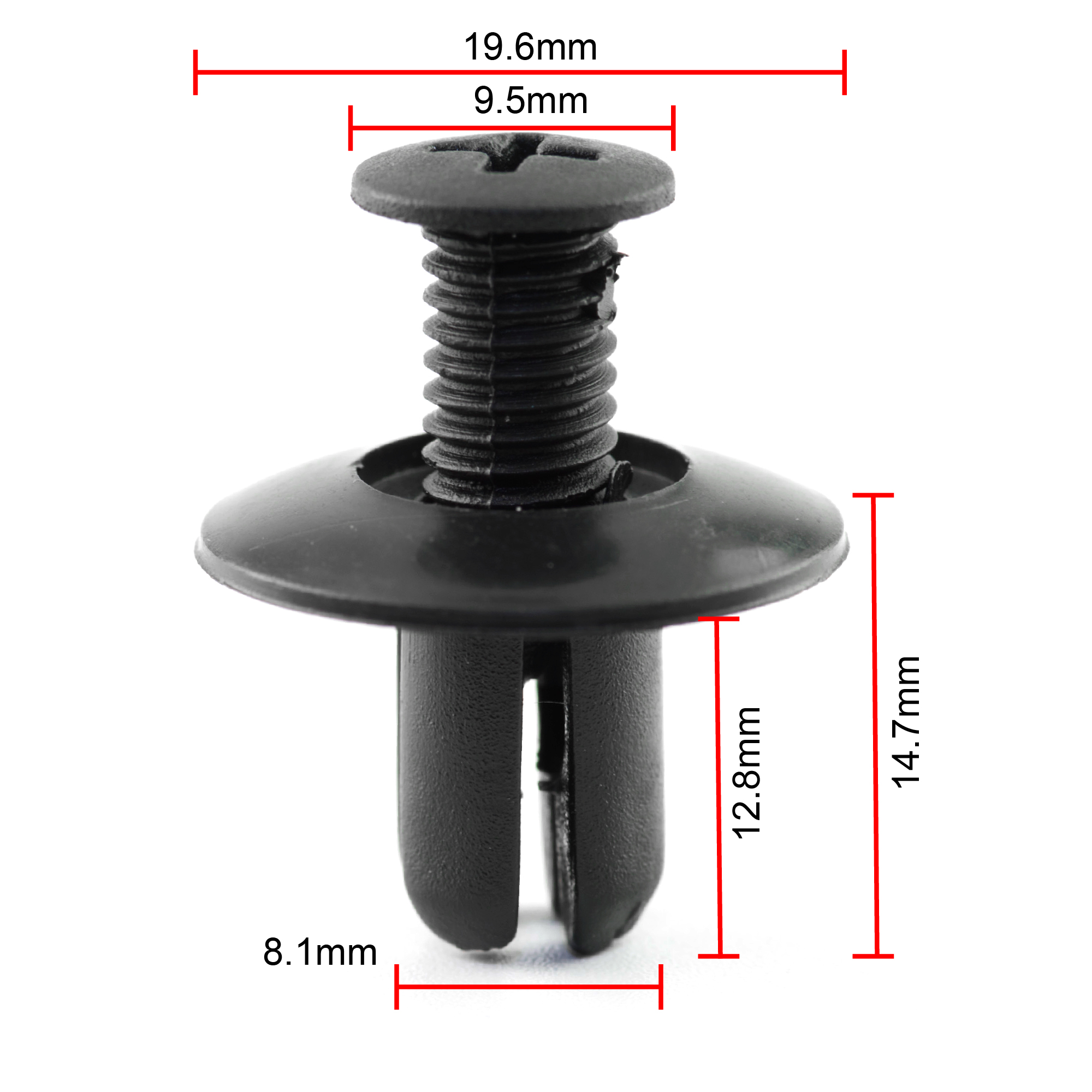 100pcs HE26 Auto Fastener Clip Car Body Push Retainer Pin Rivet Door ...