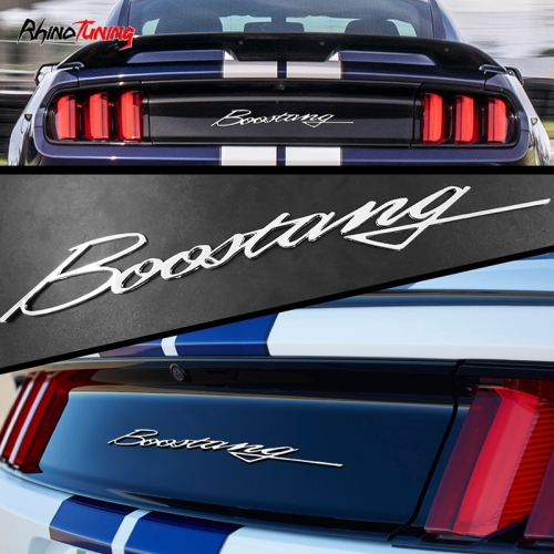 Rhino Tuning Mustang Boostang Car Styling Sticker Boostang For Boost Mustang with Turbocharger Turbo Shelby GT350 GT350R Rear Boot Emblem 808