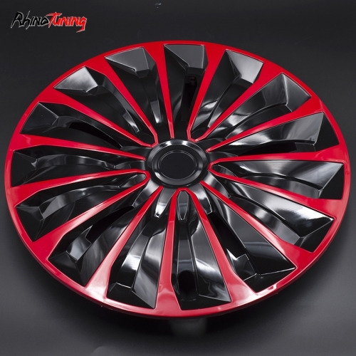 1pc 390mm 15 11/32in Wheel Cover Red Black