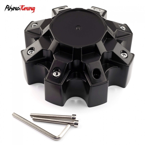4pcs 173mm 6 13/16in Wheel Center Caps Hub Black