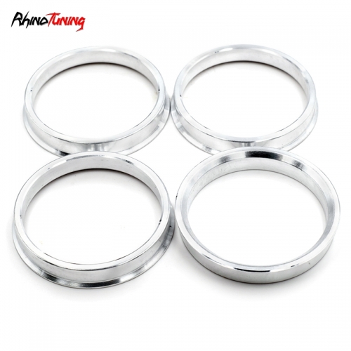 4pcs 64mm 2 1/2in Reducing Ring Aluminum Alloy Auto Parts Silver