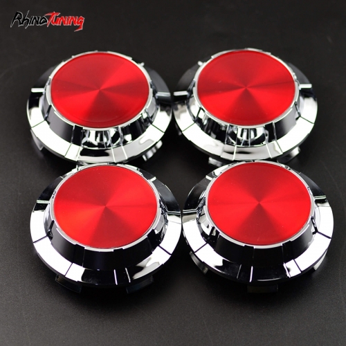 4pcs GMC Cadillac Chevy 83mm 3 1/4in Wheel Center Caps #19333200 Red Label Silver Base