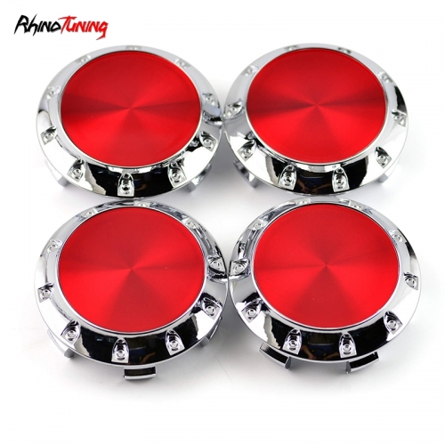 4pcs Benz OZ 75mm 2 15/16in Wheel Center Caps Red Laber Silver Base