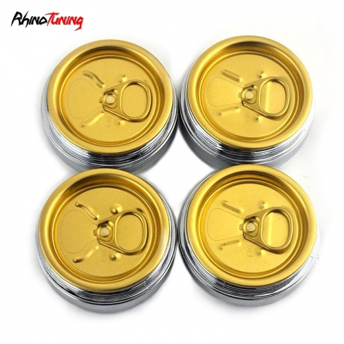 4pcs Soda Can 60mm 2 11/32in Wheel Center Caps #CAP-637 Gold