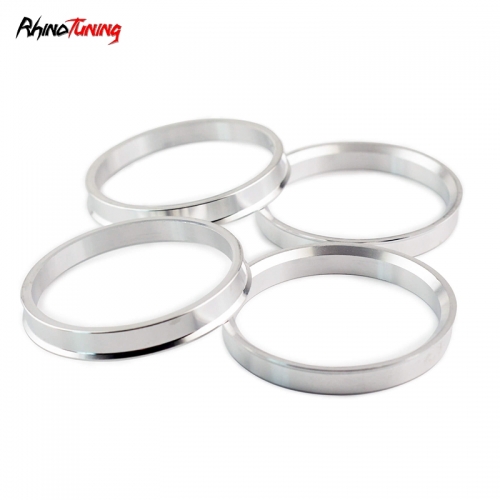 4pcs 73mm 2 27/32in Reducing Ring Aluminum Alloy Auto Parts Silver