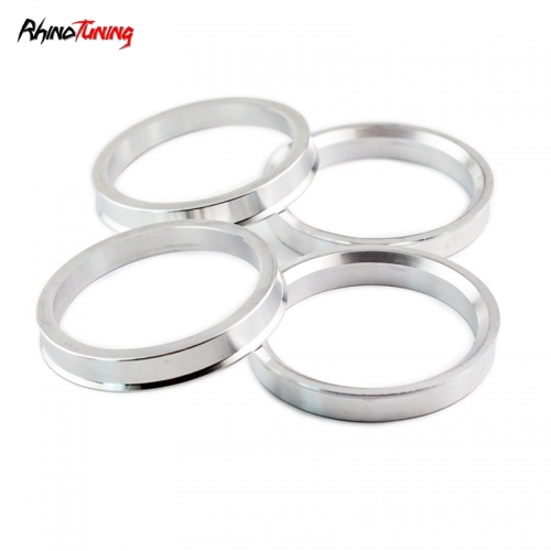 4pcs 67mm 2 5/8in Reducing Ring Aluminum Alloy Auto Parts Silver