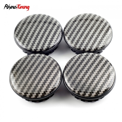 4pcs Carbon Fiber 59mm 2 5/16in Hubcaps #9594156 #9593169 #9595157 Suitable For Many Different Types Of Vehicles