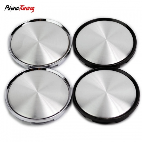 4pcs Solid Silver 63mm 2 15/32in Hub Center Cover For OZ Subaru Dodge Some Models
